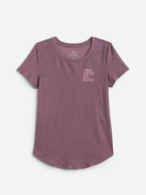 Womens Stitch Fix We Wander Dark purple weFlex tulip hem t-shirt tee size XL